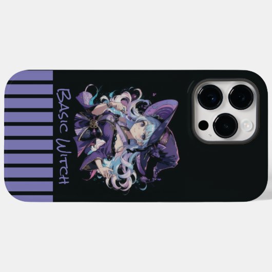 Coques Case-Mate iPhone Halloween/Sorcière/violet (Verso (horizontal))