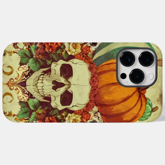 Coques Case-Mate iPhone Halloween/squelette/chute/iPhone citrouille/coque  (Verso (horizontal))