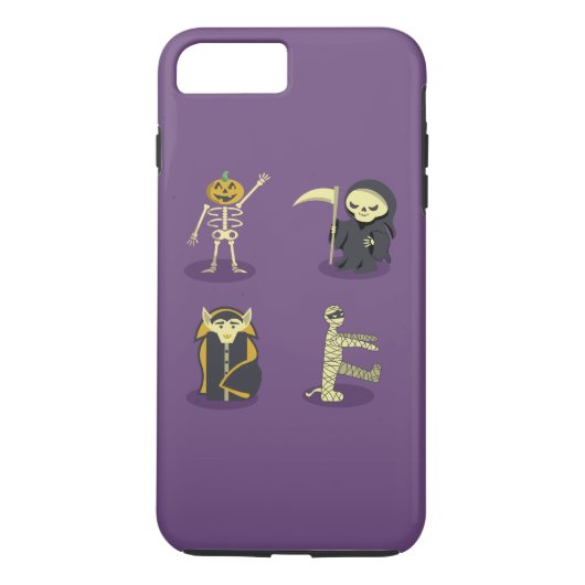 Coques Case-Mate iPhone Halloween Squelette Dracula Mummy Griffe Reaper (Dos)