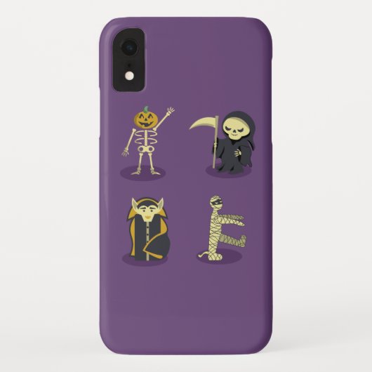 Coques Case-Mate iPhone Halloween Squelette Dracula Mummy Griffe Reaper (Dos)