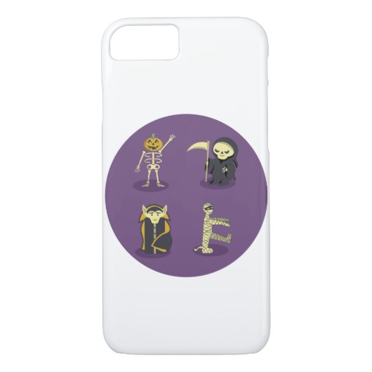 Coques Case-Mate iPhone Halloween Squelette Dracula Mummy Griffe Reaper (Dos)