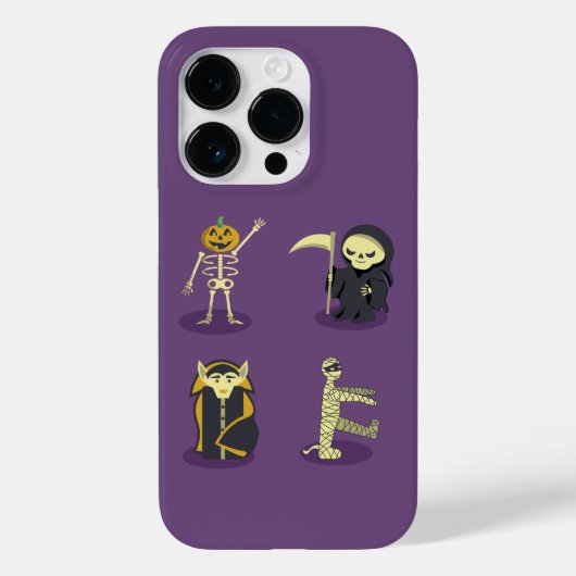 Coques Case-Mate iPhone Halloween Squelette Dracula Mummy Griffe Reaper (Verso)