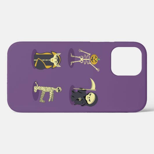 Coques Case-Mate iPhone Halloween Squelette Dracula Mummy Griffe Reaper (Verso (horizontal))