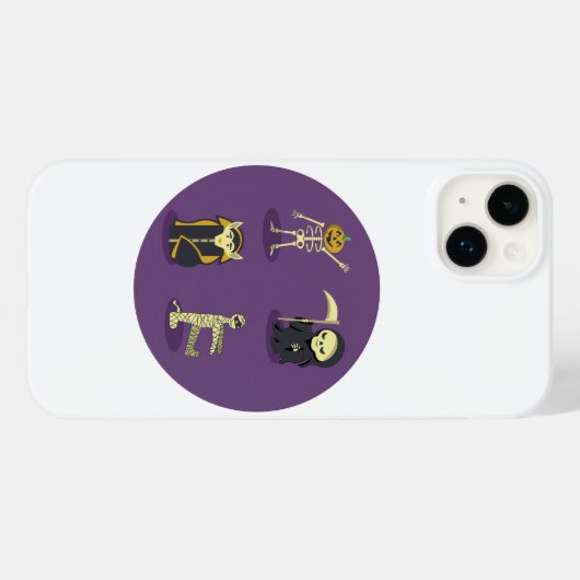 Coques Case-Mate iPhone Halloween Squelette Dracula Mummy Griffe Reaper (Verso (horizontal))