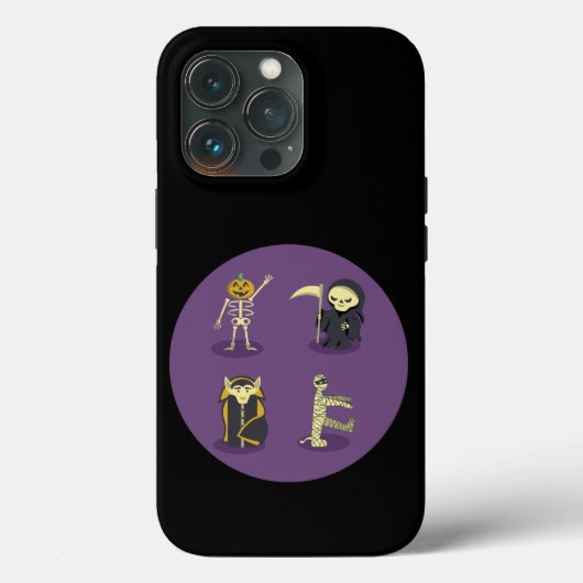 Coques Case-Mate iPhone Halloween Squelette Dracula Mummy Griffe Reaper (Verso)