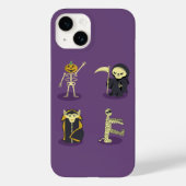Coques Case-Mate iPhone Halloween Squelette Dracula Mummy Griffe Reaper (Verso)