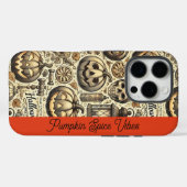 Coques Case-Mate iPhone Halloween vibes orange brun élégant (Verso (horizontal))
