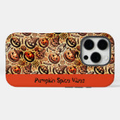 Coques Case-Mate iPhone Halloween vibes orange brun élégant (Verso (horizontal))