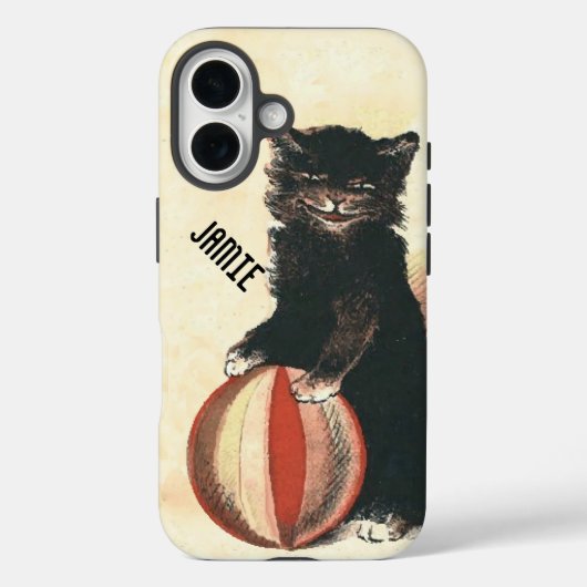 Coques Case-Mate iPhone HALLOWEEN Vintage Chat Noir (Verso)