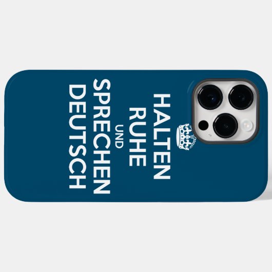 Coques Case-Mate iPhone Halten Ruhe und Sprechen Deutsch (Verso (horizontal))