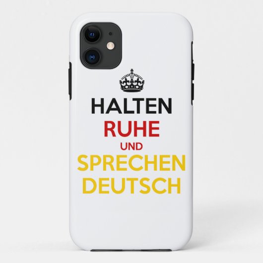 Coques Case-Mate iPhone Halten Ruhe und Sprechen Deutsch (Dos)