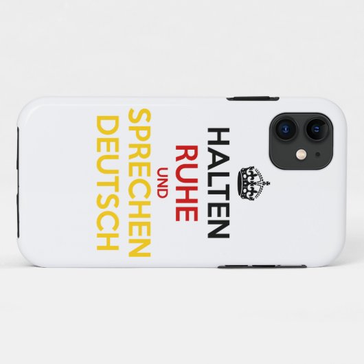 Coques Case-Mate iPhone Halten Ruhe und Sprechen Deutsch (Dos (Horizontal))