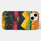 Coques Case-Mate iPhone Hamburger de luxe double au fromage (Verso (horizontal))
