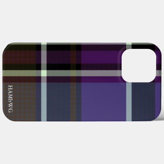 Coques Case-Mate iPhone HAMbWG Boîtier de téléphone Xtreme dur - Plaid vio (Verso (horizontal))