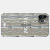 Coques Case-Mate iPhone HAMbWG Gray Gold Gradient Monogramme (Dos (Horizontal))