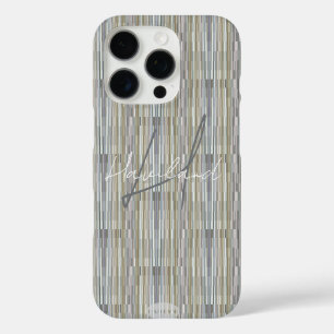 Coques iPhone 16 Pro HAMbWG Gray Gold Gradient Monogramme