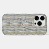 Coques Case-Mate iPhone HAMbWG Gray Gold Gradient Monogramme (Verso (horizontal))