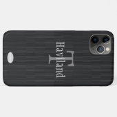 Coques Case-Mate iPhone HAMbWG Gray Gradient Monogramme (Dos (Horizontal))
