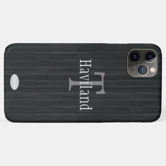 Coques Case-Mate iPhone HAMbWG Gray Gradient Monogramme (Dos (Horizontal))