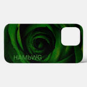 Coques Case-Mate iPhone HAMbWG - Rose vert gothique (Verso (horizontal))