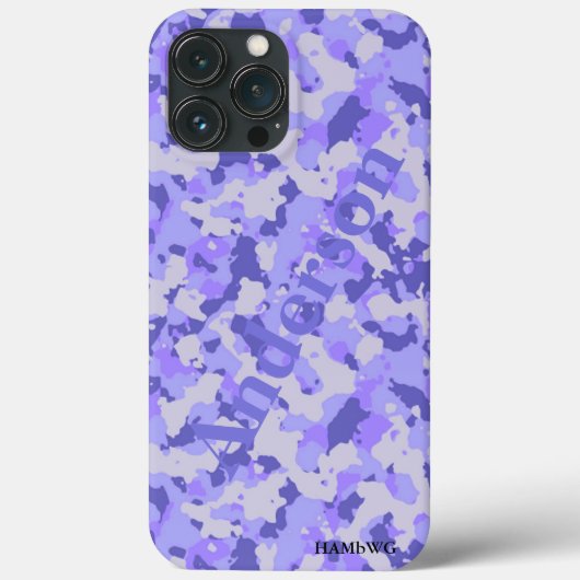Coques Case-Mate iPhone HAMbyWG Téléphone Xtreme - Camouflage violet (Verso)