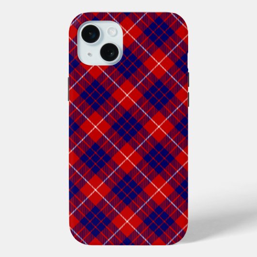 Coques Case-Mate iPhone Hamilton tartan rouge bleu violet plaid (Verso)