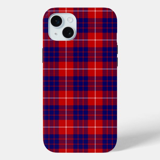 Coques Case-Mate iPhone Hamilton tartan rouge bleu violet plaid (Verso)