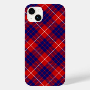 Coque Pour iPhone 14 Plus Hamilton tartan rouge bleu violet plaid