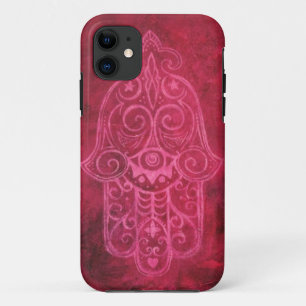 Coques Pour iPhone Hamsa en magenta