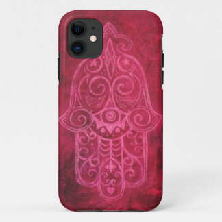 Coques Pour iPhone Hamsa en magenta
