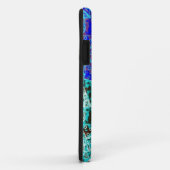 Coques Case-Mate iPhone Hamsa noir et bleu (Dos/Droite)