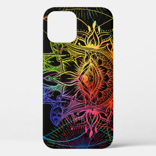 Case-Mate iPhone Case Hamsa orné : motif néon dessiné à la main.
