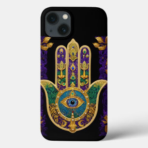 Case-Mate iPhone Case Hamsa Troisième Œil Orné Or