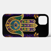 Coques Case-Mate iPhone Hamsa Troisième Œil Orné Or (Verso (horizontal))