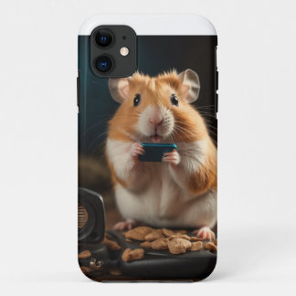 Case-Mate iPhone Case Hamster parlant sur téléphone portable