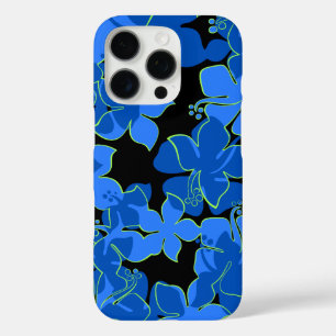 Coques iPhone 16 Pro Hanalei Hawaii Hibiscus Floral Bleu