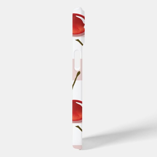 Coques Case-Mate iPhone Hand-Painted Red Cherries Seamless Pattern (Verso / Droite)