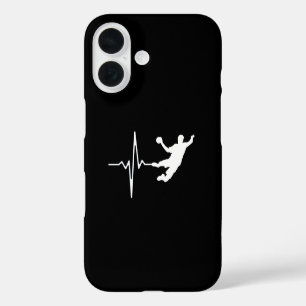 Coques iPhone 16 Handball - Battement de coeur de joueur de handbal