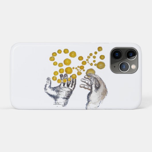 Coques Case-Mate iPhone Hands Outstretched with Golden Globes (Dos (Horizontal))