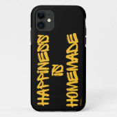 Coques Case-Mate iPhone HAPPINESS IS HOMEMADE inspiration citation (Dos)