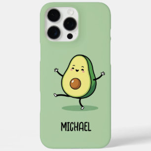 Coques iPhone 16 Pro Max Happy Avocado Cute Bold Outline