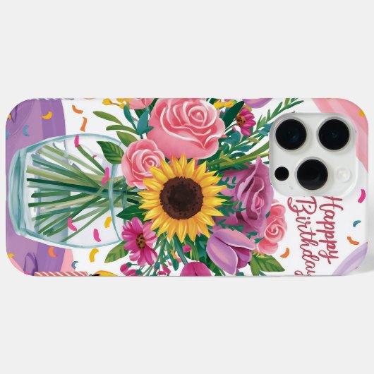 Coques Case-Mate iPhone Happy Birthday (Verso (horizontal))