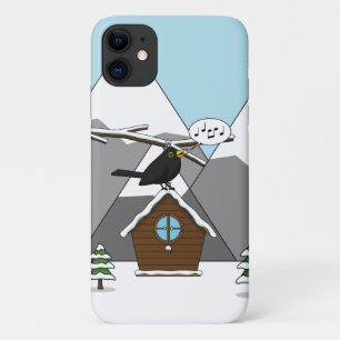Case-Mate iPhone Case Happy Blackbird chanter dans le paysage hivernal