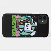 Coques Case-Mate iPhone Happy Easter Bunny Pixel Game  (Dos (Horizontal))