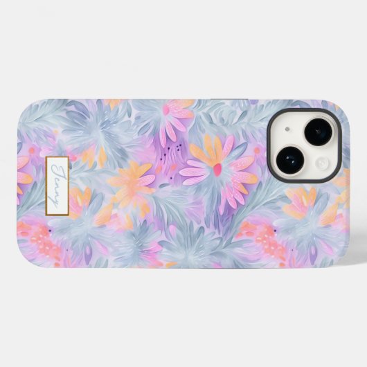 Coques Case-Mate iPhone Happy Flowers Pastels (Verso (horizontal))