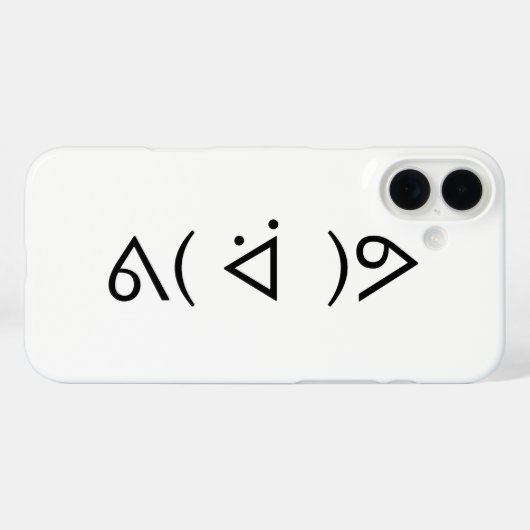 Coques Case-Mate iPhone Happy Gary ᕕ( ᐛ )Meme Emoticon Text Art (Verso (horizontal))