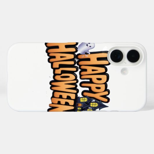Coques Case-Mate iPhone Happy Halloween  (Verso (horizontal))