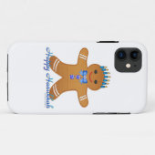 Coques Case-Mate iPhone Happy Hanoukka Gingerbread Man Menorah (Dos (Horizontal))