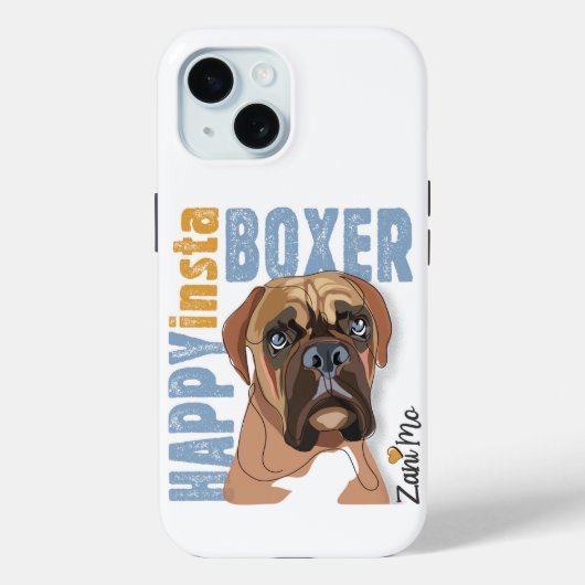 Coques Case-Mate iPhone Happy Insta Boxer - Zani Mo Dog (Verso)