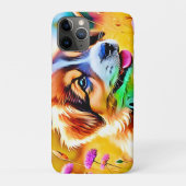 Coques Case-Mate iPhone Happy Puppy Meadow Design (Dos)
